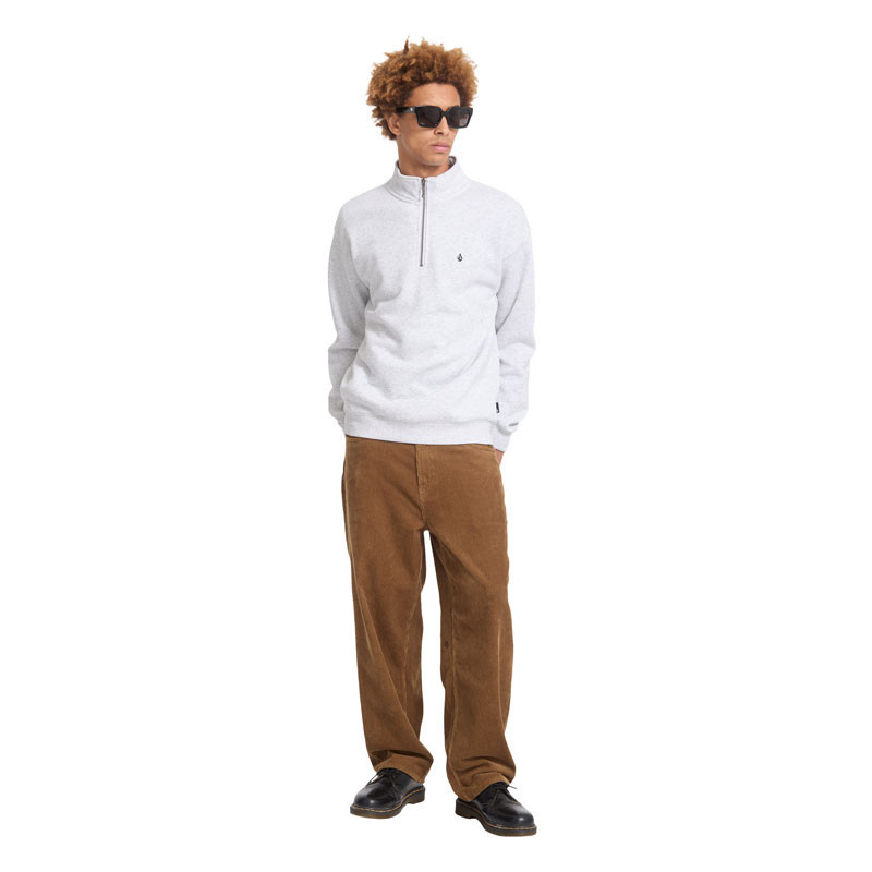 Sudadera Volcom: Single Stone Quarter Zip (Bone Heather)