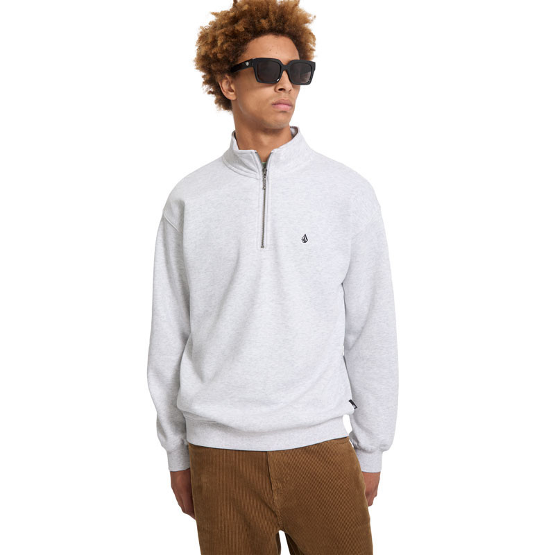 Sudadera Volcom: Single Stone Quarter Zip (Bone Heather)