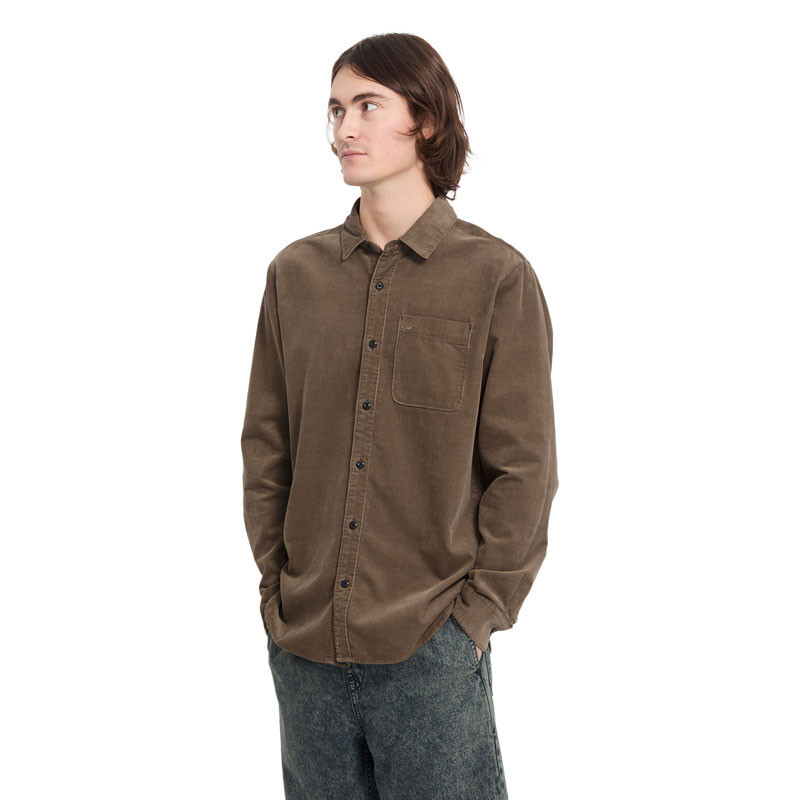 Camisa Volcom: Zander Cord LS (Earth)