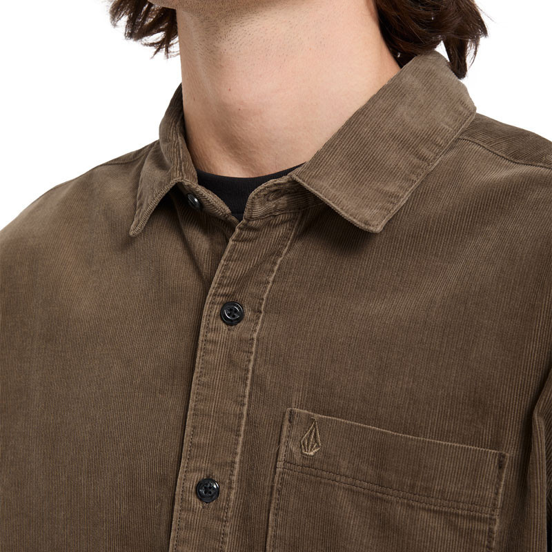 Camisa Volcom: Zander Cord LS (Earth)