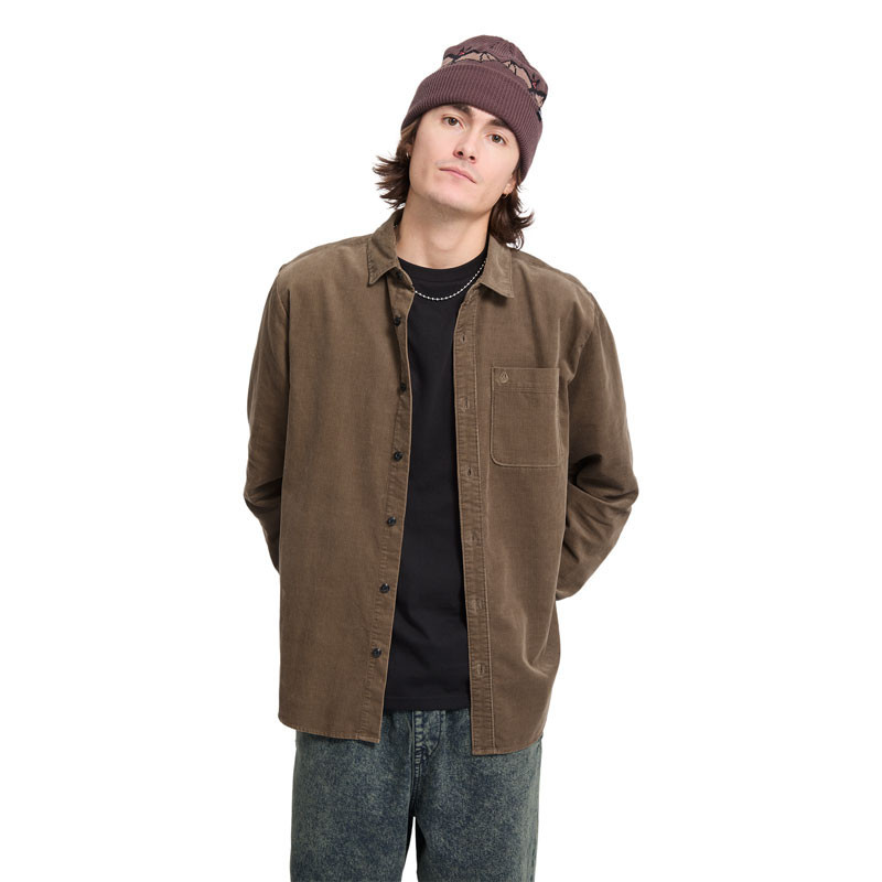 Camisa Volcom: Zander Cord LS (Earth)