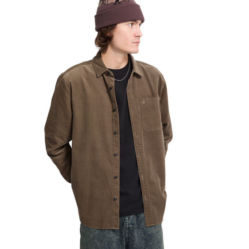 Camisa Volcom: Zander Cord LS (Earth)