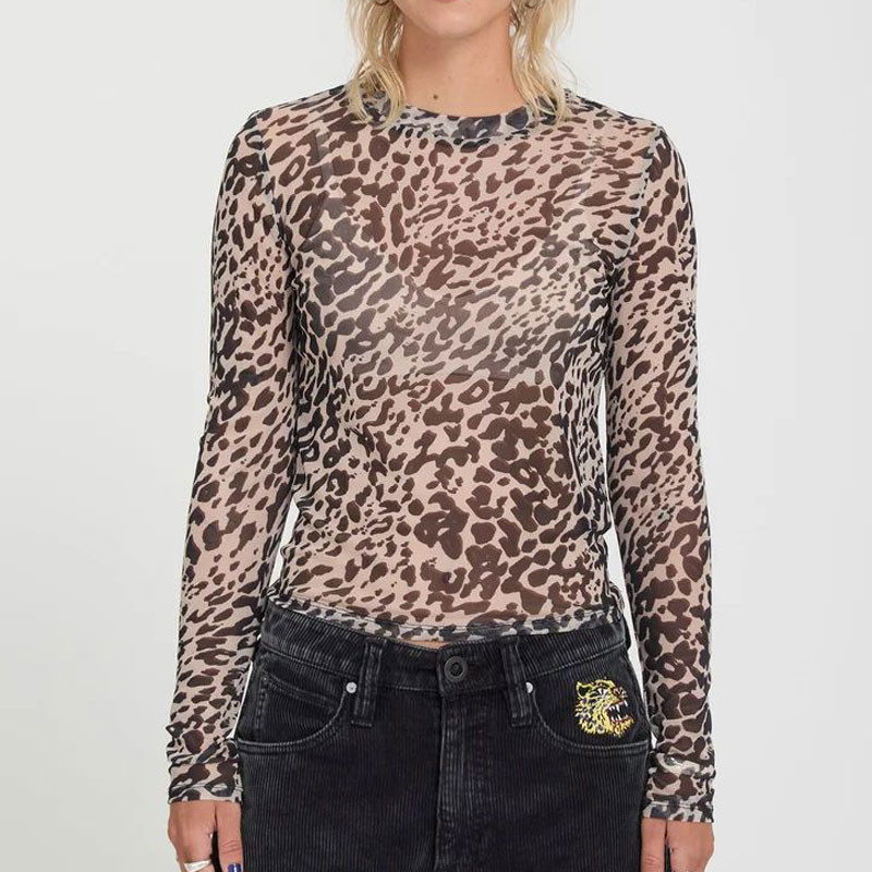 Camiseta Volcom: Tigardi Mesh LS (Animal Print)