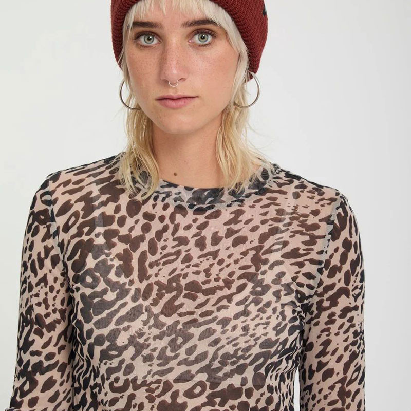 Camiseta Volcom: Tigardi Mesh LS (Animal Print)