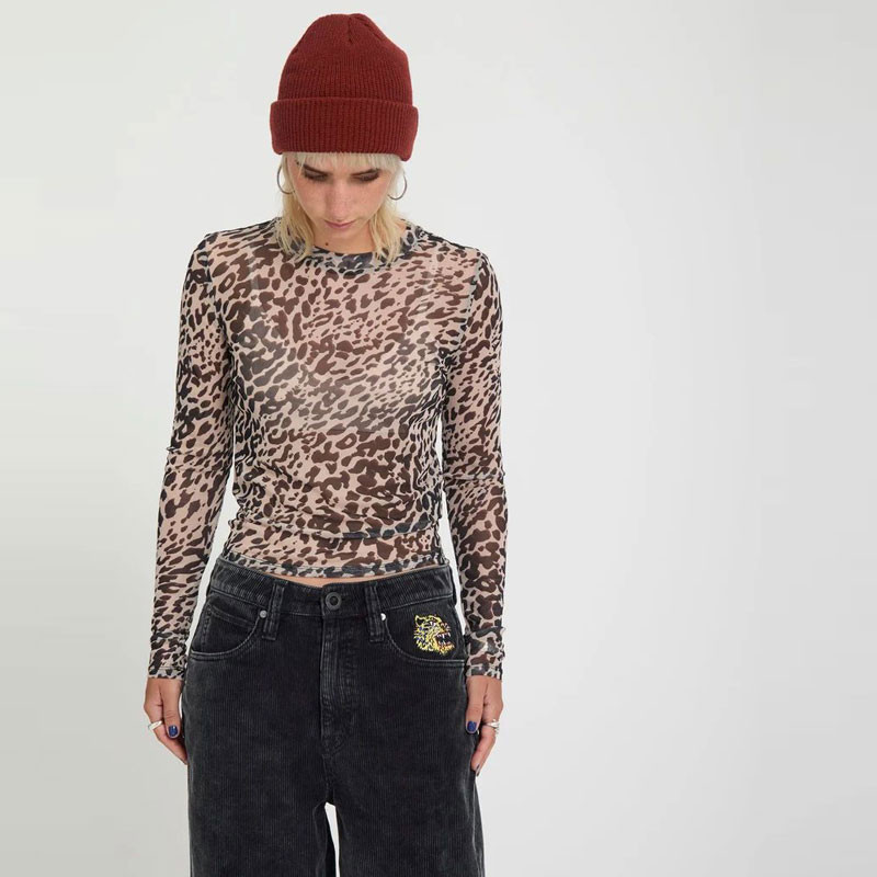 Camiseta Volcom: Tigardi Mesh LS (Animal Print)