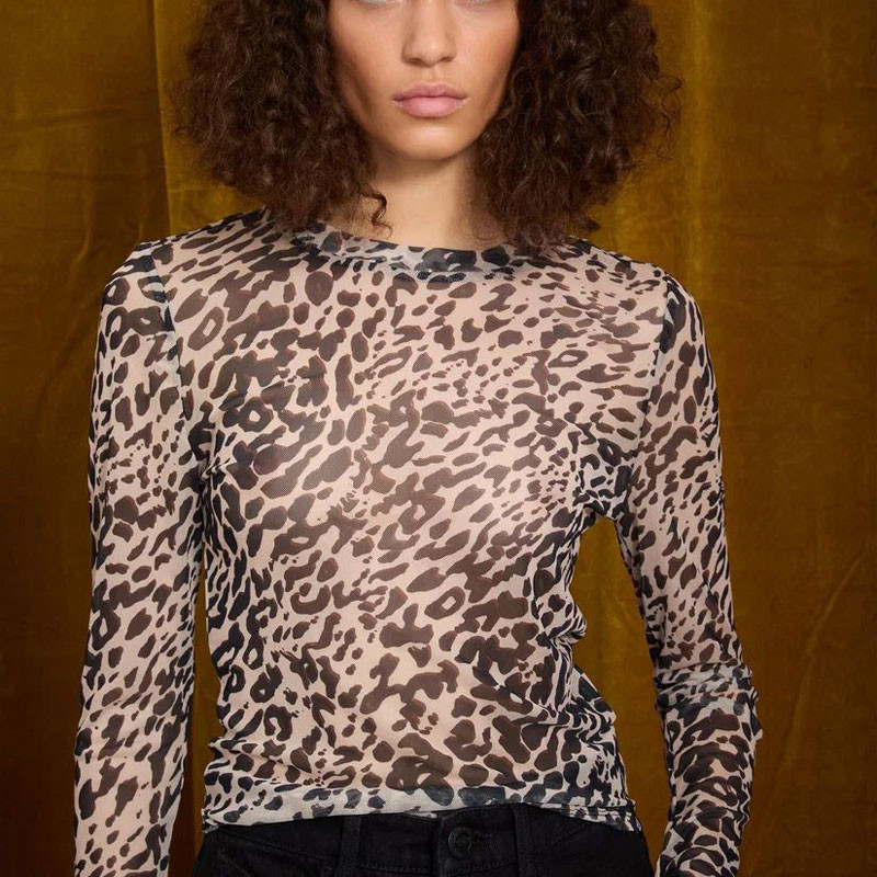 Camiseta Volcom: Tigardi Mesh LS (Animal Print)