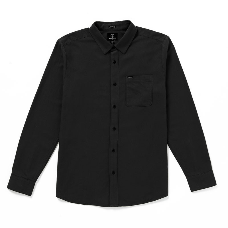 Camisa Volcom: Caden Solid LS (Antique Black)