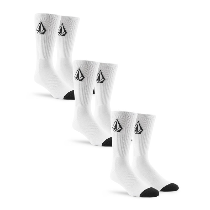 Calcetines Volcom: Full Stone Sock 3Pk (White)