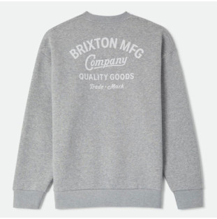 Sudadera Brixton: Straton Crew (Heather Grey)
