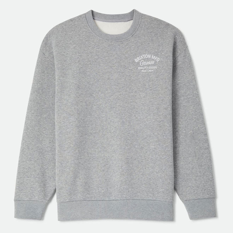 Sudadera Brixton: Straton Crew (Heather Grey)