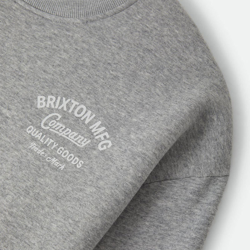Sudadera Brixton: Straton Crew (Heather Grey)