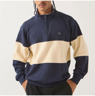 Sudadera Brixton: Danville Quarter Zip Fleece (Nvy Whitecap)