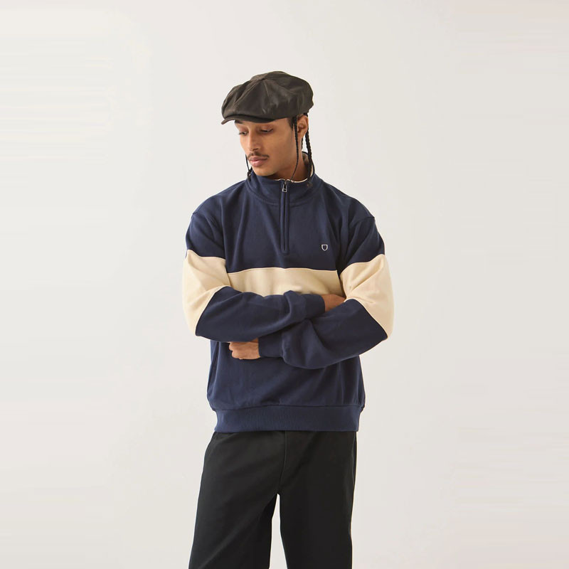 Sudadera Brixton: Danville Quarter Zip Fleece (Nvy Whitecap)