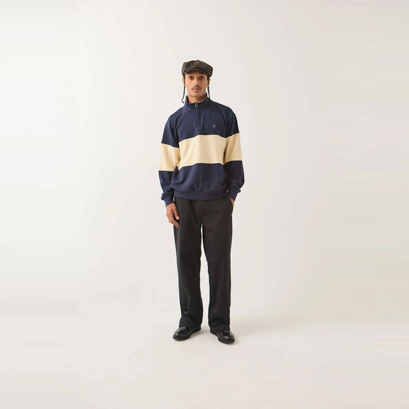 Sudadera Brixton: Danville Quarter Zip Fleece (Nvy Whitecap)