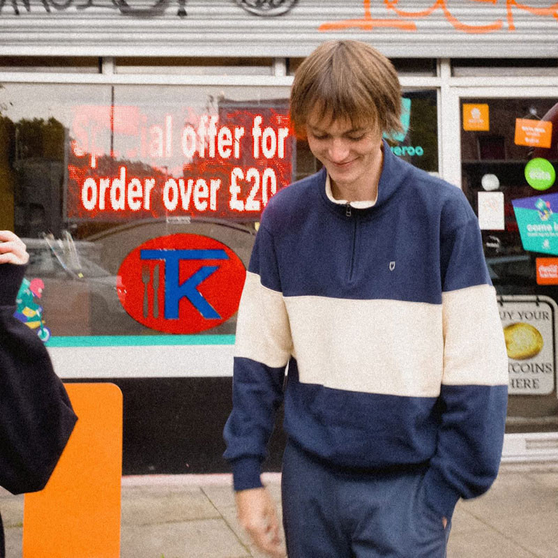 Sudadera Brixton: Danville Quarter Zip Fleece (Nvy Whitecap)