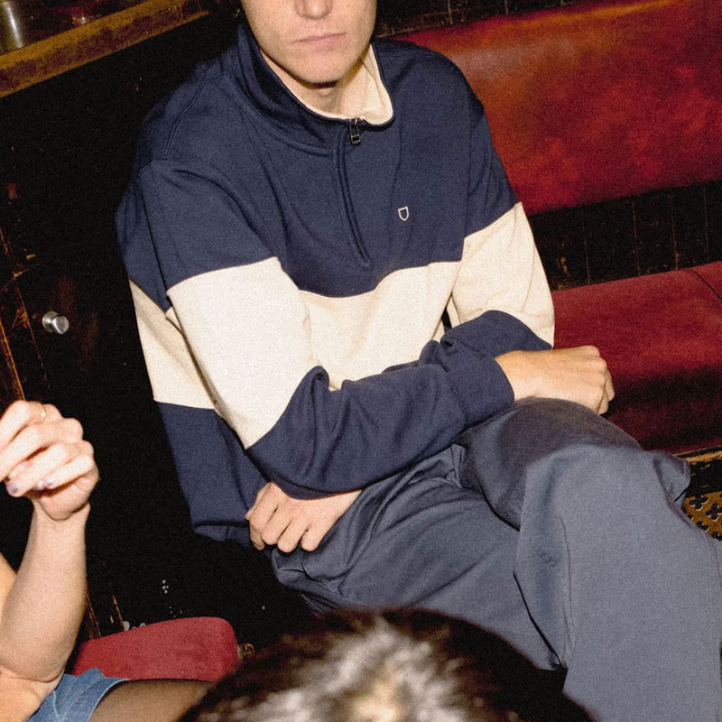 Sudadera Brixton: Danville Quarter Zip Fleece (Nvy Whitecap)