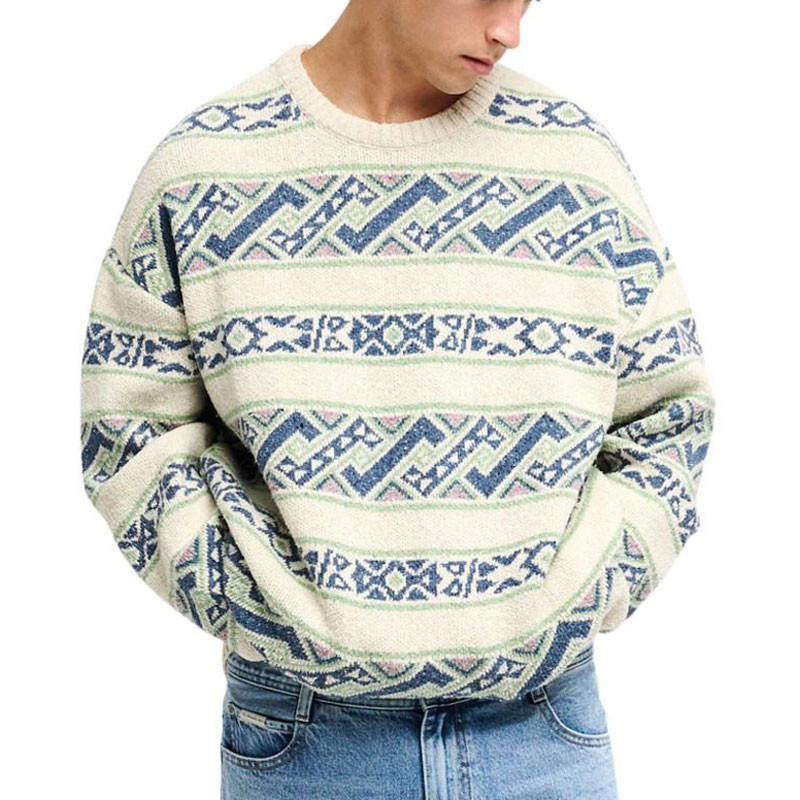 Jersey Quiksilver: Liam Jacquard Swtr (Peyote Herit Strp Lia)