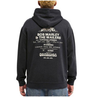 Sudadera Quiksilver: Bob Marley Concert Hoodie (Black Pigment)