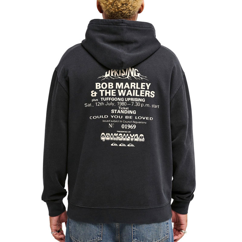 Sudadera Quiksilver: Bob Marley Concert Hoodie (Black Pigment)