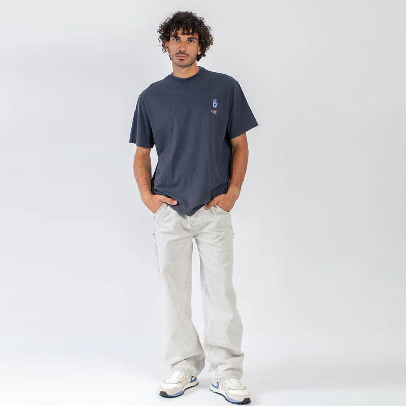 Camiseta Kaotiko: SS Regular Geometric Flower (Sea Storm)