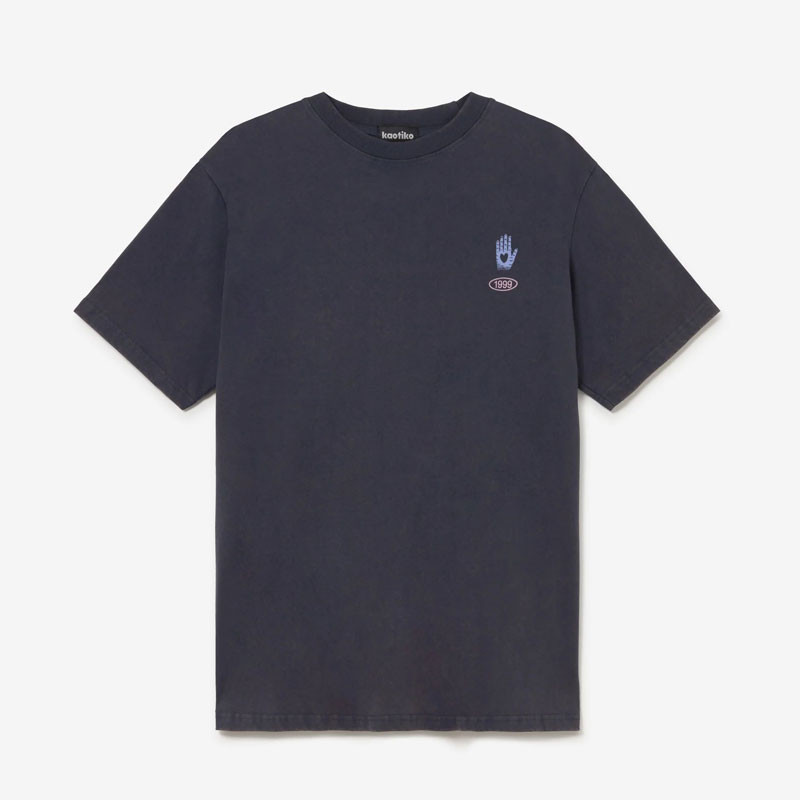 Camiseta Kaotiko: SS Regular Geometric Flower (Sea Storm)