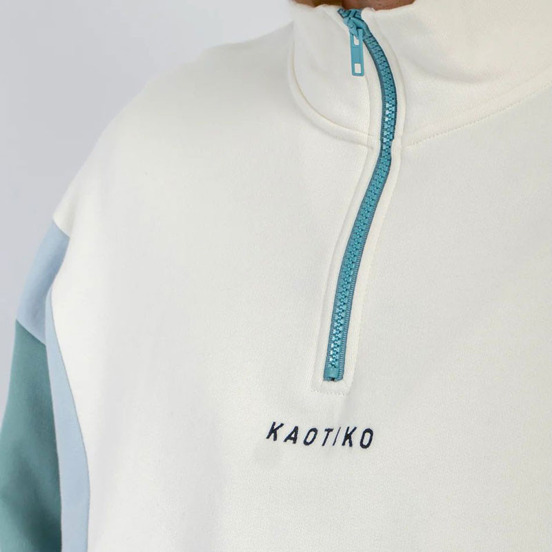 Sudadera Kaotiko: Crew Arthur (Ivory Black Niagara)