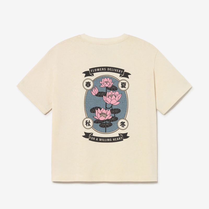 Camiseta Kaotiko: SS Flowers Delivery Org Cotton (Tobacco)
