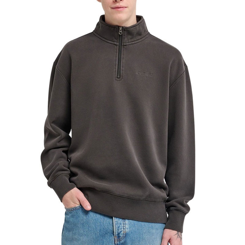 Sudadera Element: Lowcase Pigment Quarter Zip (Off Black)