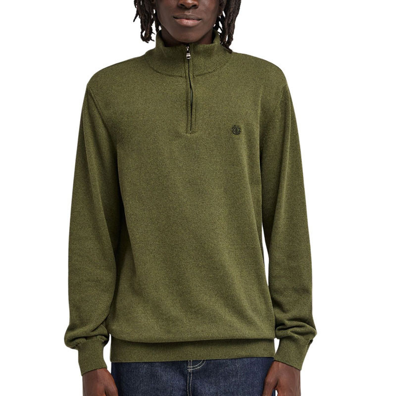 Jersey Element: Icon Embroidery Quarter Zip (Bronze Hea)
