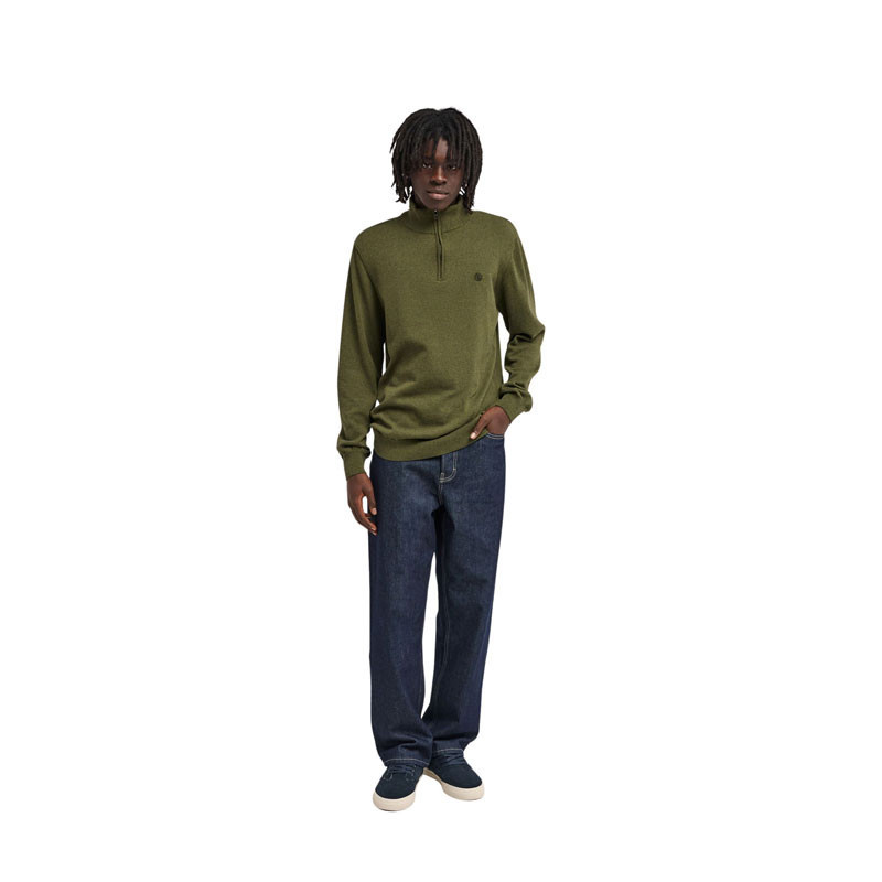 Jersey Element: Icon Embroidery Quarter Zip (Bronze Hea)