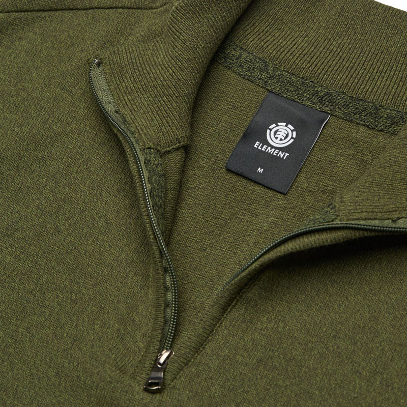 Jersey Element: Icon Embroidery Quarter Zip (Bronze Hea)