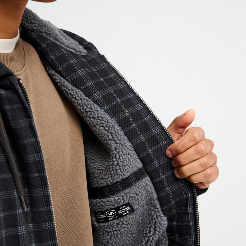 Chaqueta RVCA: Fallout Hooded Jacket (Smoke)