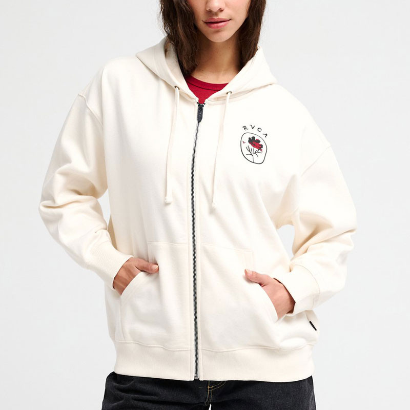 Sudadera RVCA: Odai Zip Hoodie (Salt)