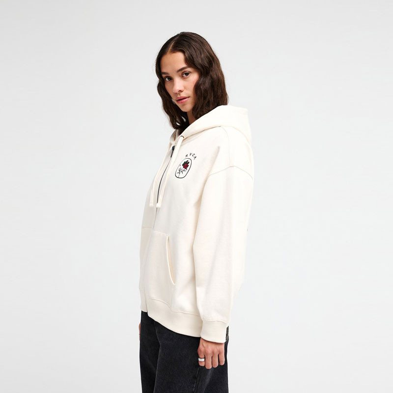 Sudadera RVCA: Odai Zip Hoodie (Salt)