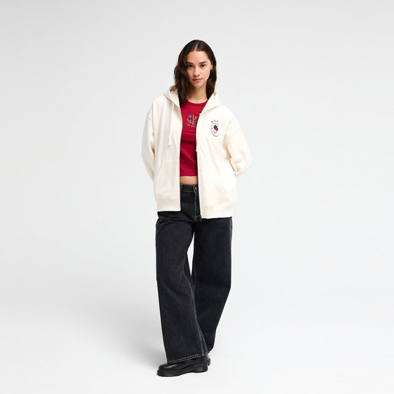 Sudadera RVCA: Odai Zip Hoodie (Salt)