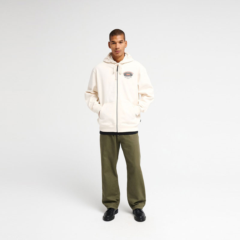 Sudadera RVCA: The World Zip Hoodie (Salt)