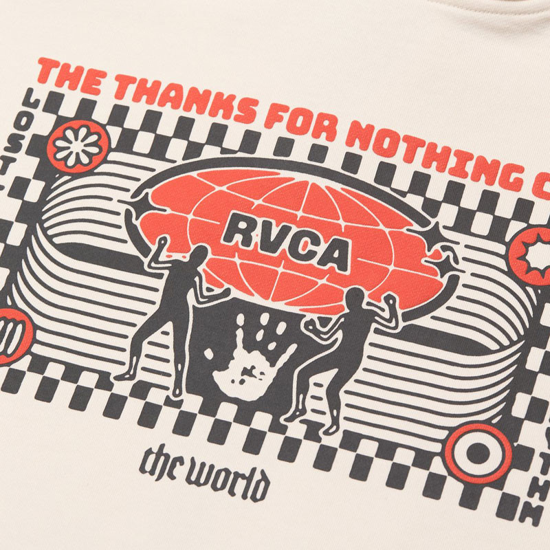 Sudadera RVCA: The World Zip Hoodie (Salt)