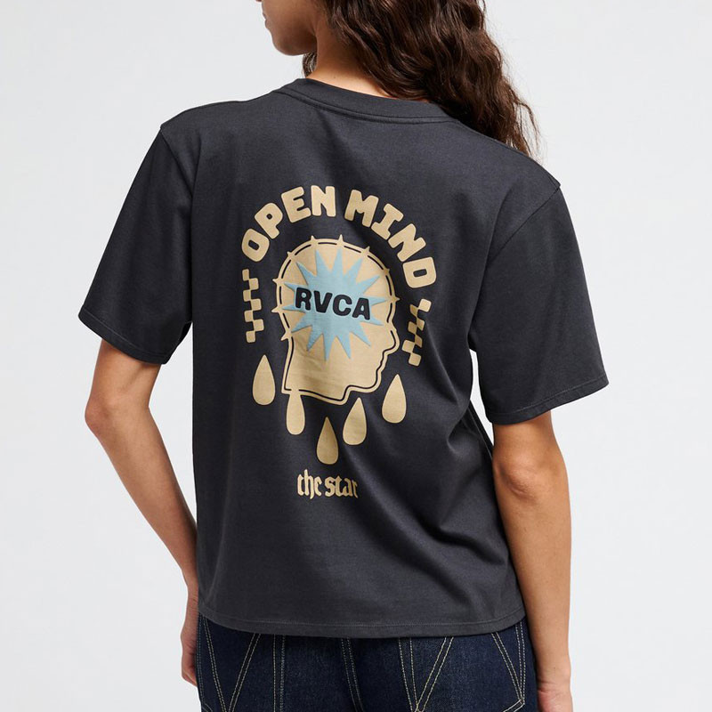 Camiseta RVCA: The Star Easy SS (Washed Black)