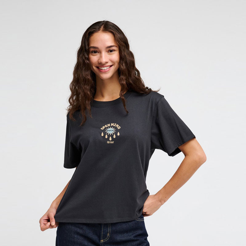 Camiseta RVCA: The Star Easy SS (Washed Black)