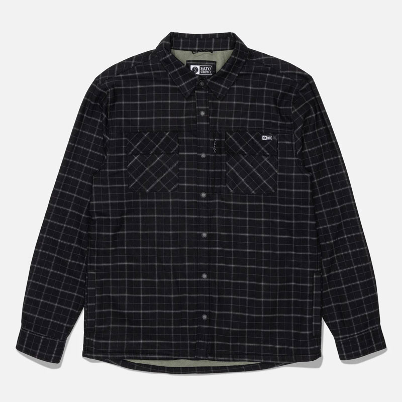 Chaqueta Salty Crew: Fathom LS Tech Shacket (Black Green)