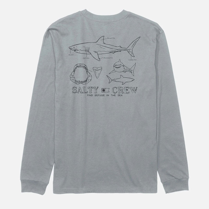 Camiseta Salty Crew: Great White LS Tee (Quarry)