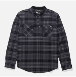 Camisa Salty Crew: Fathom LS Tech Flannel (Black Grey)