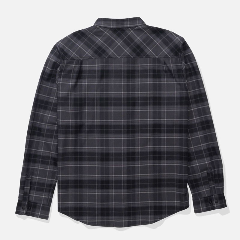 Camisa Salty Crew: Fathom LS Tech Flannel (Black Grey)