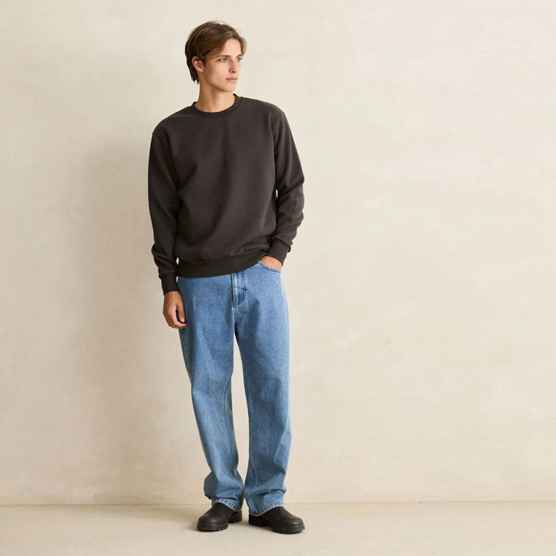 Sudadera Rhythm: Classic Fleece Crew (Vintage Black)