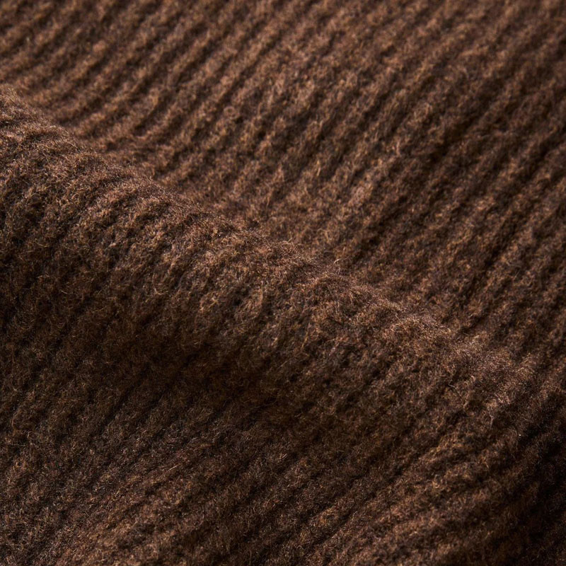 Jersey Rhythm: Vintage Waffle Knit Sweater (Chocolate)