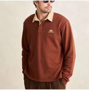 Polo Rhythm: Heritage Bloom Rugby Polo (Bark)