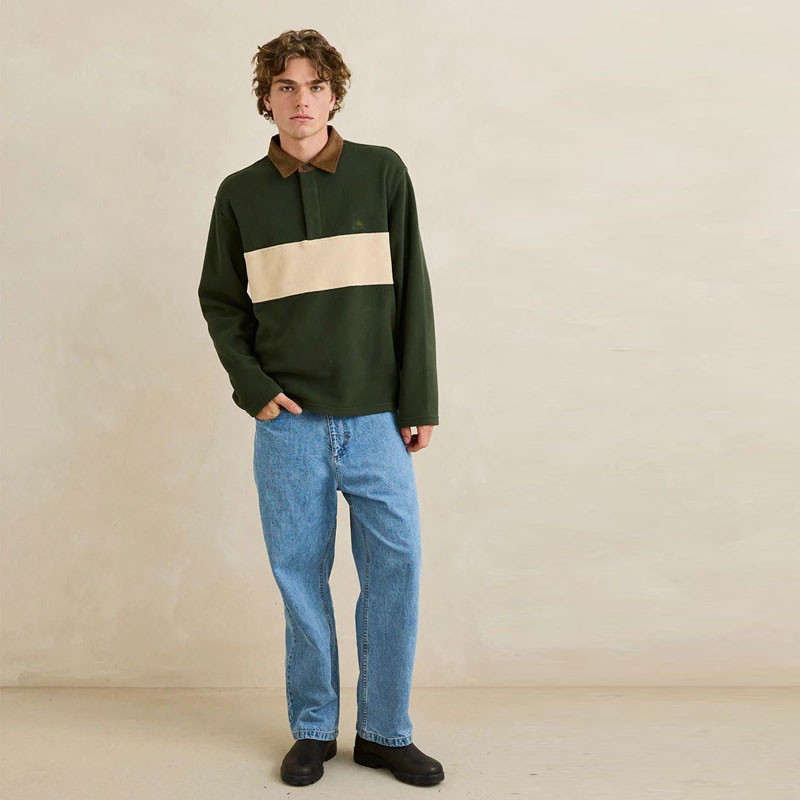 Polo Rhythm: Awake Polar Fleece Polo (Forest)