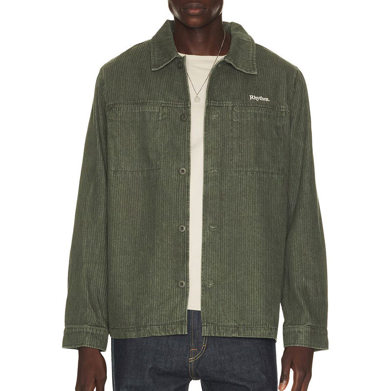 Camisa Rhythm: Harlan LS Shirt (Olive)