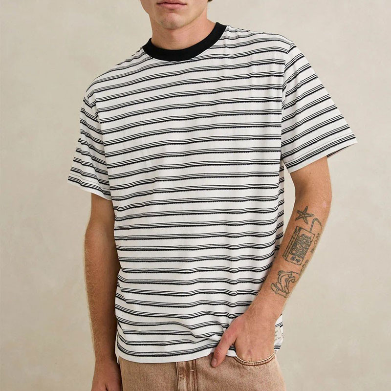 Camiseta Rhythm: Vintage Stripe SS T-Shirt (Natural)