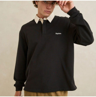 Polo Rhythm: Koa Vintage Rugby LS Polo (Black)